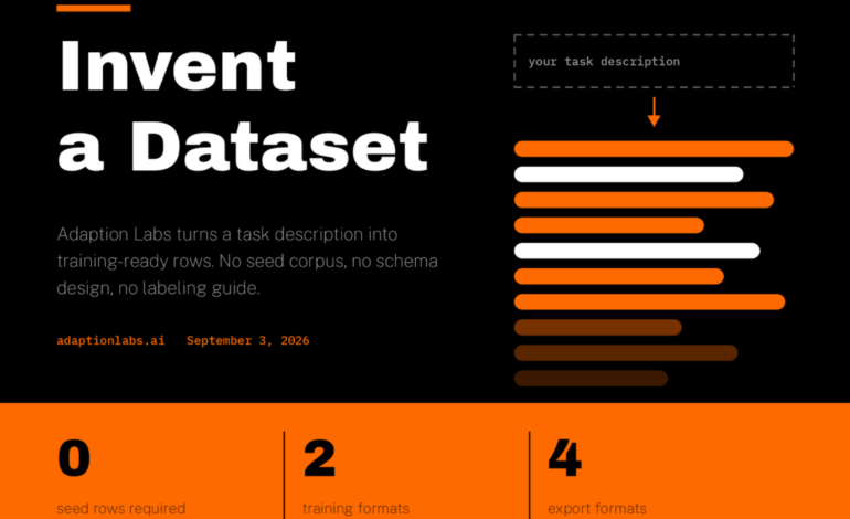 Adaption Labs Introduces ‘Invent a Dataset’: Training Data Generated From a Task Description, Not a Seed Corpus